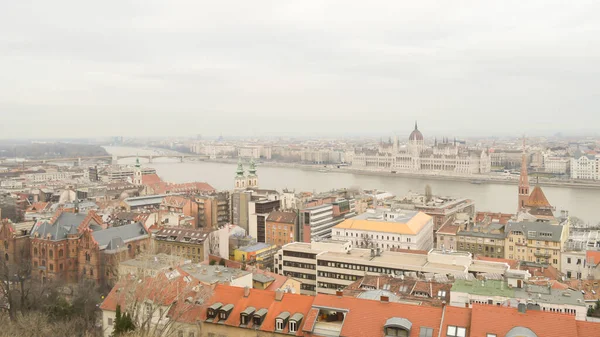 Budapest Hungría Diciembre 2017 Edificio Del Parlamento Húngaro Desde Buda — Foto de Stock