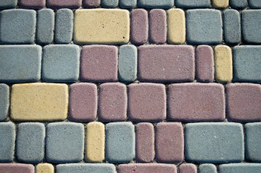 Renkli asfalt döşeme arka plan dokusu. Dış kaplama. Yapı Malzemeleri.