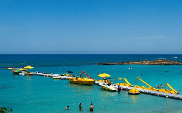 Protaras Cyprus Juni Jachthaven Met Ankerboten Protaras Cyprus Juni 2018 — Stockfoto