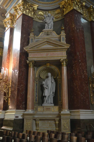 Budapest Hongrie Décembre 2017 Intérieur Basilique Saint Étienne Szent Istvan — Photo