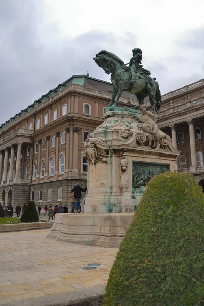 Budapest Hongarije December 2017 Standbeeld Van Prins Eugene Van Savoye — Stockfoto