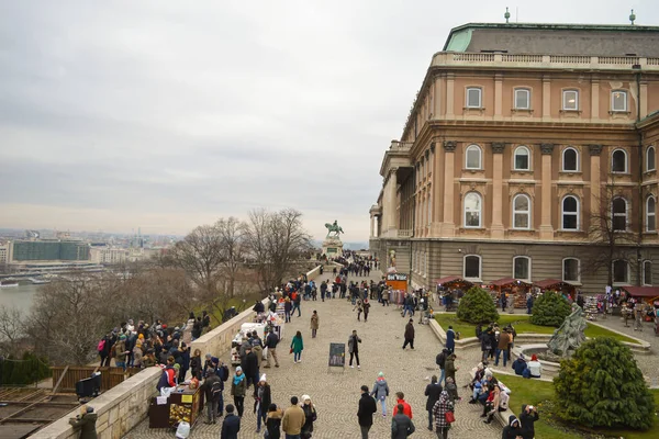 Budapest Hongarije December 2017 Wandelen Kasteel Boeda Boedapest December 2017 — Stockfoto