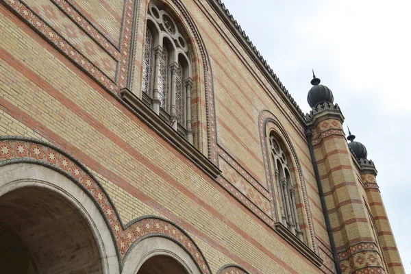 Budapest Hungria Dezembro 2017 Exterior Grande Sinagoga Central Budapeste Dezembro — Fotografia de Stock
