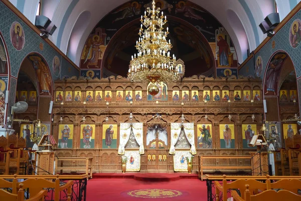 Protaras Chipre Junio Interior Iglesia San Jorge Paralimni Chipre Junio — Foto de Stock