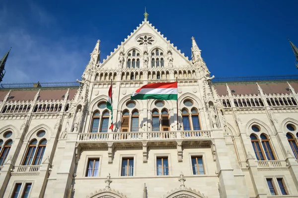 Budapest Hungria Dezembro 2017 Exterior Parlamento Húngaro Edifício Budapeste Dezembro — Fotografia de Stock