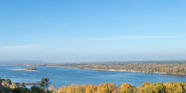 Vista Del Río Dniéper Otoño Kaniv Ucrania Cerro Tarasova Chernecha —  Fotos de Stock