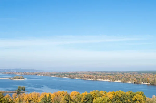 Blick Auf Den Dnjepr Herbst Kaniv Ukraine Tarasova Hill Tschernecha — Stockfoto