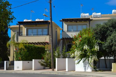 PROTARAS, CYPRUS - 18 Haziran: 18 Haziran 2018 'de Kıbrıs Rum Kesimi' nin Protaras kentindeki geleneksel köy.