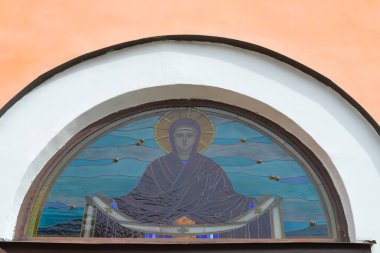 KYIV, UKRAINE - 1 Nisan 2018 'de Ukrayna' nın başkenti Kyiv 'deki Plato Kilisesi' nde Palm Sunday. 
