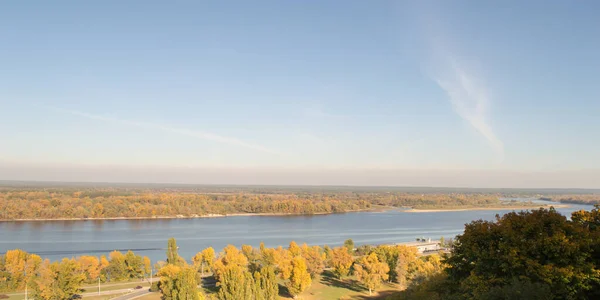 Blick Auf Den Dnjepr Herbst Kaniv Ukraine Tarasova Hill Tschernecha — Stockfoto