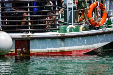 PLITVICE LAKES, CROATIA - 8 Haziran 2019 'da Hırvatistan' ın Plitvice Lakes Ulusal Parkı 'ndaki 