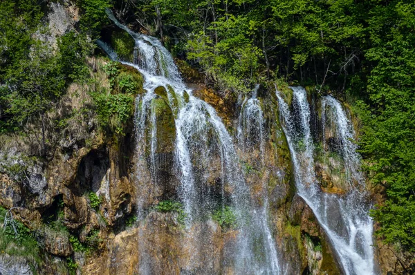 Καταρράκτης Veliki Slap Στο Εθνικό Πάρκο Plitvice Lakes Κροατία — Φωτογραφία Αρχείου