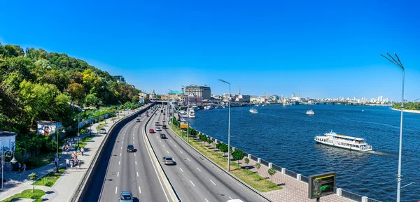 Kiew Ukraine August 2020 Blick Auf Den Bezirk Podol Und — Stockfoto