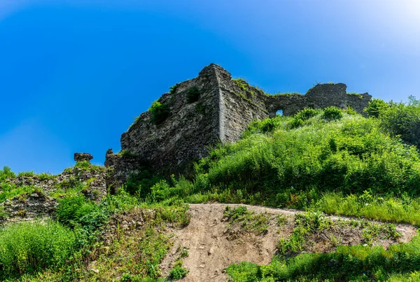 Khust Ucrânia Junho 2021 Ruínas Castelo Khust Que Foi Construído — Fotografia de Stock