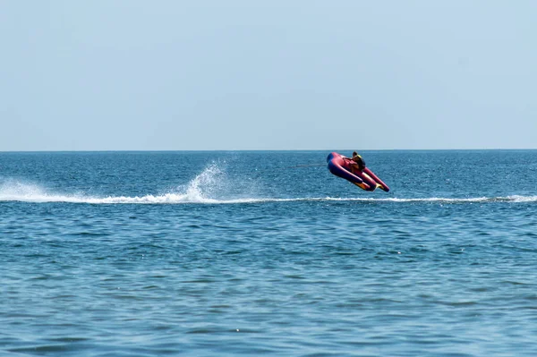 kite surfing in the sea