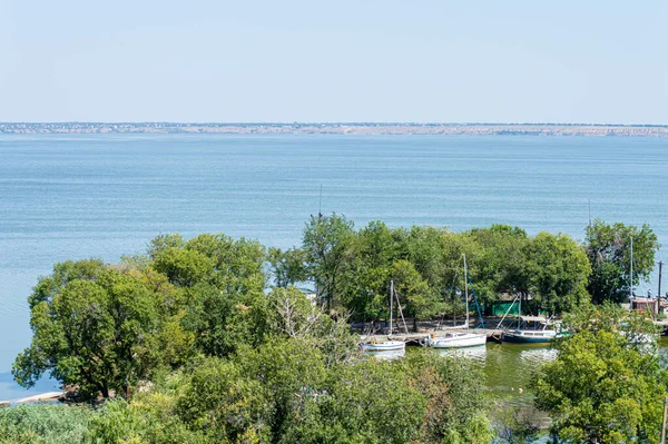 Landschap Van Zatoka Baai Van Akkerman Fort Oekraïne — Stockfoto