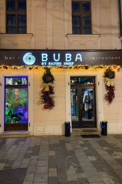 SLOVAKIA, BRATISLAVA - 8 Ocak 2025: Bratislava, Slovakya 'daki tarihi şehir merkezinde yürüyüş