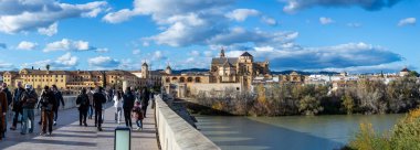 CORDOBA, SPAIN - 6 Ocak 2026: İspanya 'nın Cordoba kentindeki Tarihi Cami Katedrali, anıtsal bir miras içinde İslami ve Hristiyan mimarisi sergileniyor.