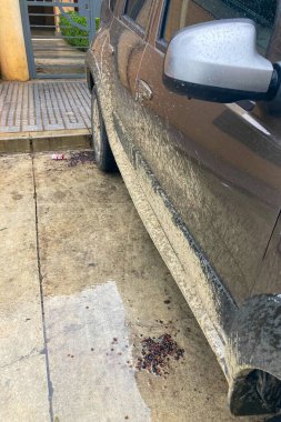 TARIFA, İspanya - 2 Ocak 2026: Renault Duster Tarifa, İspanya 'da off-road sonrası sokağa park etti.