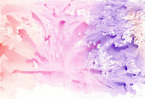 Fundo Abstrato Aquarela Sobre Textura Papel Pintado Mão Rosa Roxo — Fotografia de Stock