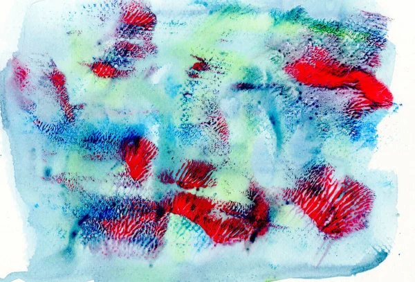 Pintura Acrílica Abstracta Sobre Papel Pintada Mano Multicolor Para Fondo — Foto de Stock
