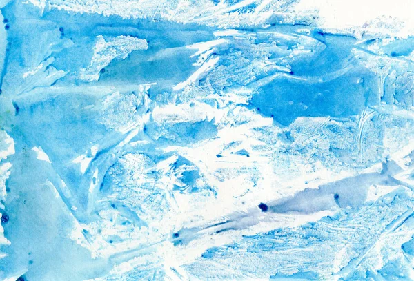 Abstraktní Pozadí Modré Akvarely Papírové Textuře Ručně Malovaný Obraz — Stock fotografie