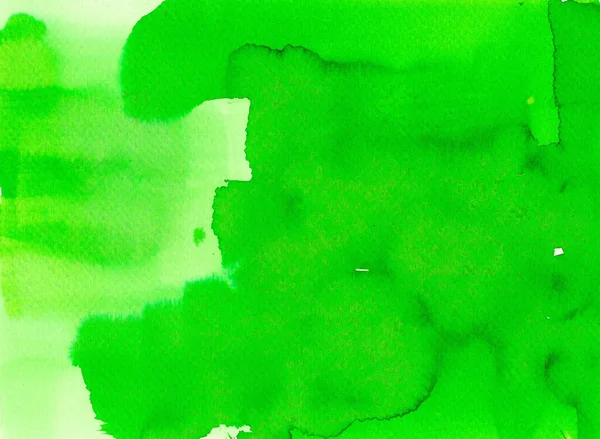 Fundo Abstrato Aquarela Sobre Textura Papel Pintado Mão Verde — Fotografia de Stock