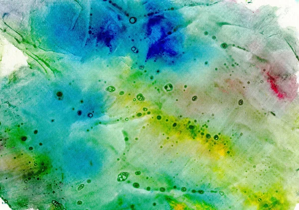 Pintura Aquarela Abstrata Sobre Papel Pintado Mão Multicolor Para Fundo — Fotografia de Stock