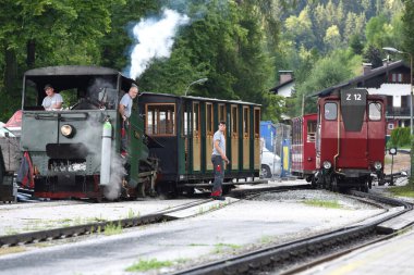 Schafberg, Sankt Wolfgang, Gmunden District, Salzkammergut, Yukarı Avusturya, Salzburg, Avusturya, Avrupa 'daki tarihi tren
