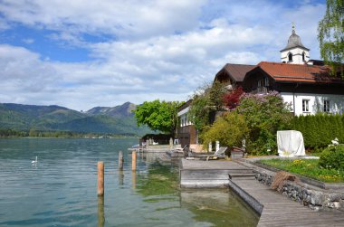 Wolfgang Gölü, Gmunden Bölgesi, Salzkammergut, Yukarı Avusturya; Avusturya; Avrupa