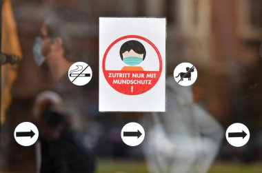 Maske gereksinimi Viyana, Avusturya ve Europ 'ta bir müzede