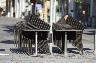 Corona krizinde tecrit, Wels, Yukarı Avusturya, Avusturya 'da kapalı gastronomi