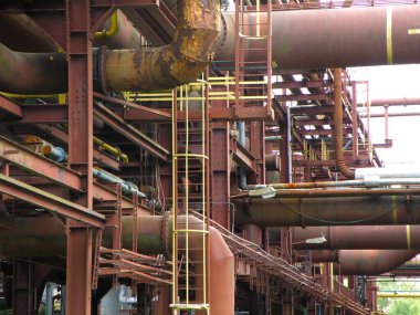 Essen, Kuzey Ren-Vestfalya, Almanya ve Avrupa 'daki eski kömür madeni ve şimdi de sanayi eseri Zeche Zollverein.