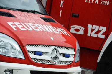 Salzkammergut 'ta itfaiye araçları (Yukarı Avusturya)