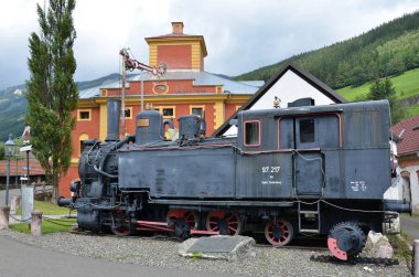 Styria 'daki Vordernberg' de buharlı lokomotif (Erzbergbahn), Avusturya, Avrupa