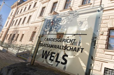 Avusturya 'nın başkenti Wels' te Cumhuriyet Savcılığı ve bölge mahkemesi binası.