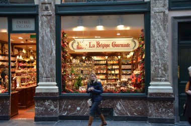 Brüksel 'in merkezinde bir çikolata dükkanı