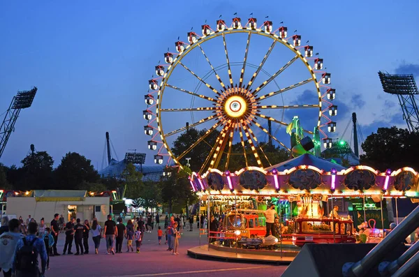 Ferris Wiel Het Olympisch Park Van München Serie Zomer Stad — Stockfoto