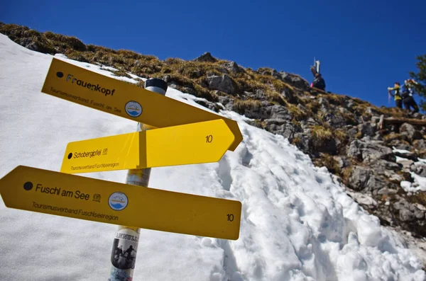 Summit Cross Frauenkopf 1304 Metros Thalgau Fuschl Salzburgo Europa — Fotografia de Stock