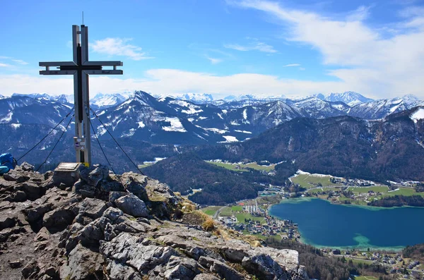 Gipfelkreuz Frauenkopf 1304 Thalgau Fuschl Salzburg Europa — Stockfoto