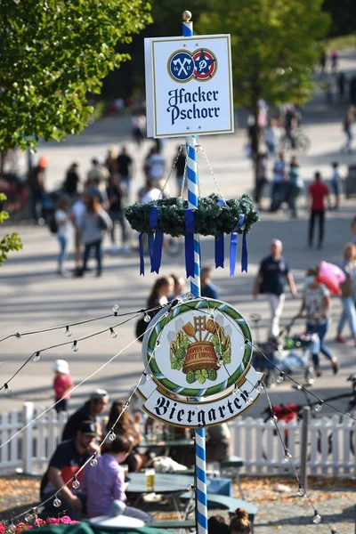 Jardin Bière Olympiapark Munich Dans Série Summer City Lieu Oktoberfest — Photo