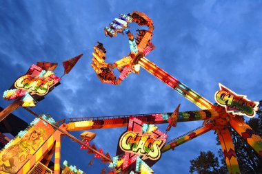 Altmunster, Avusturya, Avrupa 'daki Kirtag' daki lunapark.