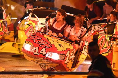 Altmunster, Avusturya, Avrupa 'daki Kirtag' daki lunapark.