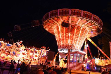 Altmunster, Avusturya, Avrupa 'daki Kirtag' daki lunapark.