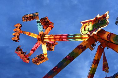 Altmunster, Avusturya, Avrupa 'daki Kirtag' daki lunapark.