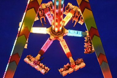 Altmunster, Avusturya, Avrupa 'daki Kirtag' daki lunapark.