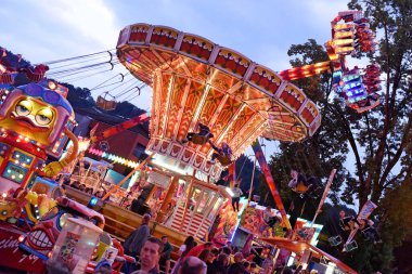 Altmunster, Avusturya, Avrupa 'daki Kirtag' daki lunapark.