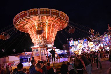 Altmunster, Avusturya, Avrupa 'daki Kirtag' daki lunapark.