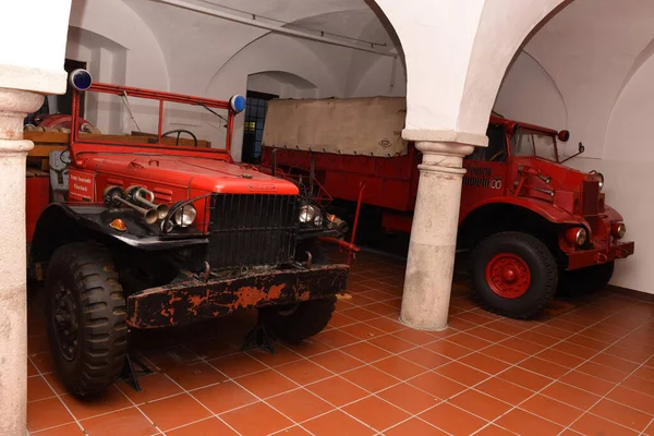 Klassieke Brandweerauto Het Brandweermuseum Sankt Florian Oostenrijk Europa — Stockfoto