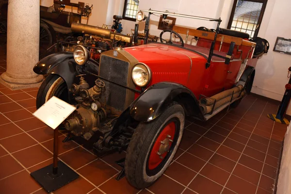 Motor Bomberos Clásico Museo Bomberos Sankt Florian Austria Europa — Foto de Stock